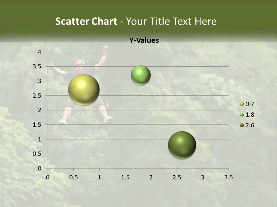 A Man Is Zipping Through The Air On A Rope PowerPoint Template