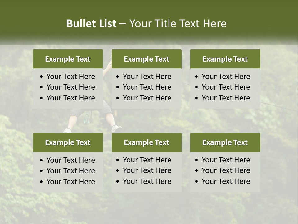 A Man Is Zipping Through The Air On A Rope PowerPoint Template