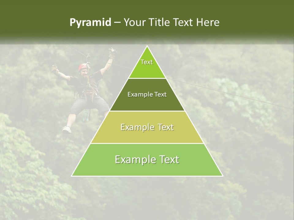 A Man Is Zipping Through The Air On A Rope PowerPoint Template