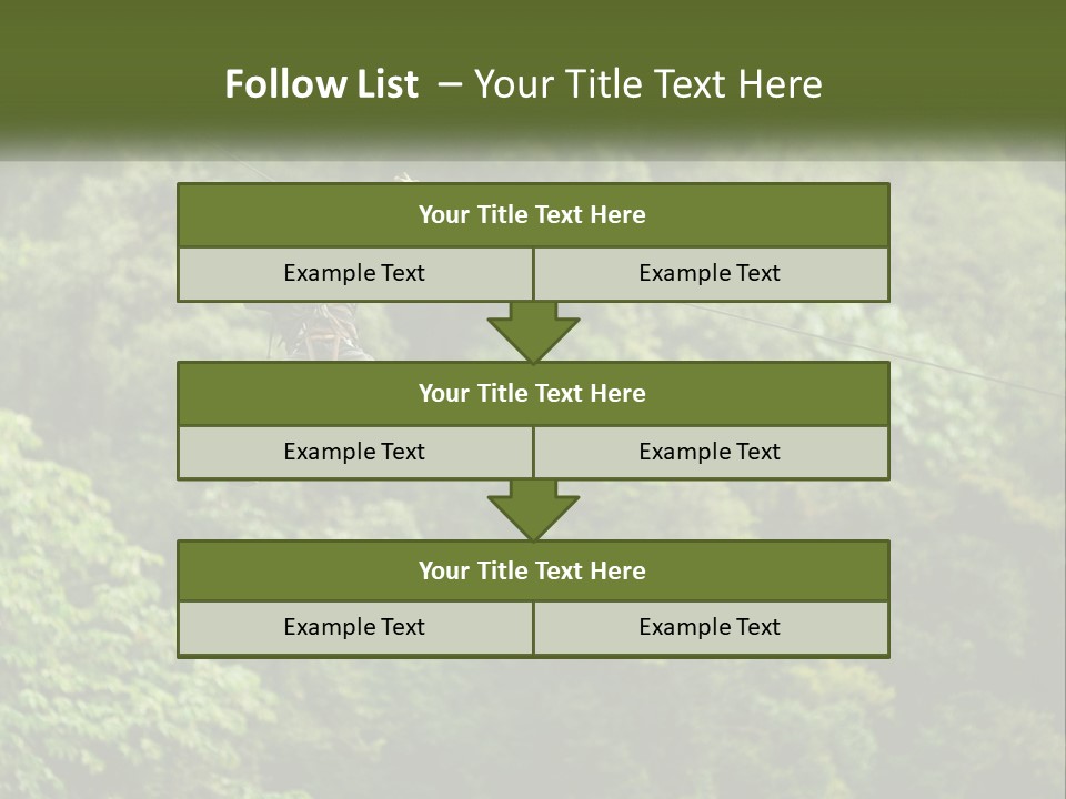 A Man Is Zipping Through The Air On A Rope PowerPoint Template