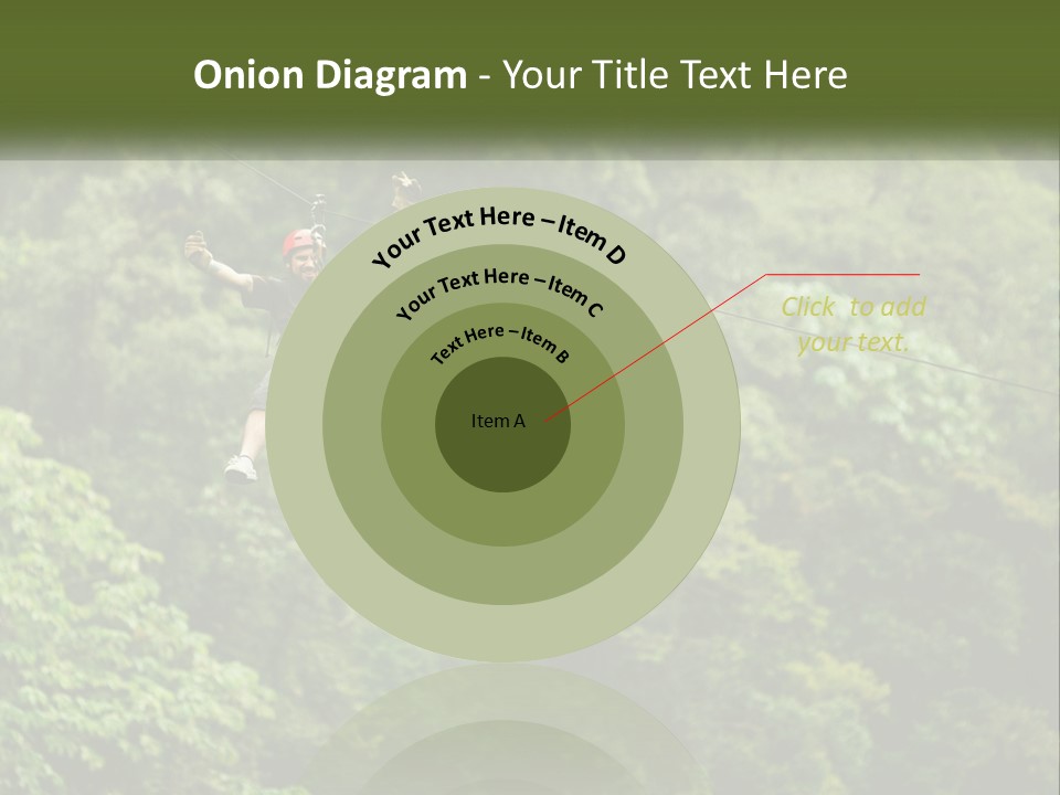 A Man Is Zipping Through The Air On A Rope PowerPoint Template