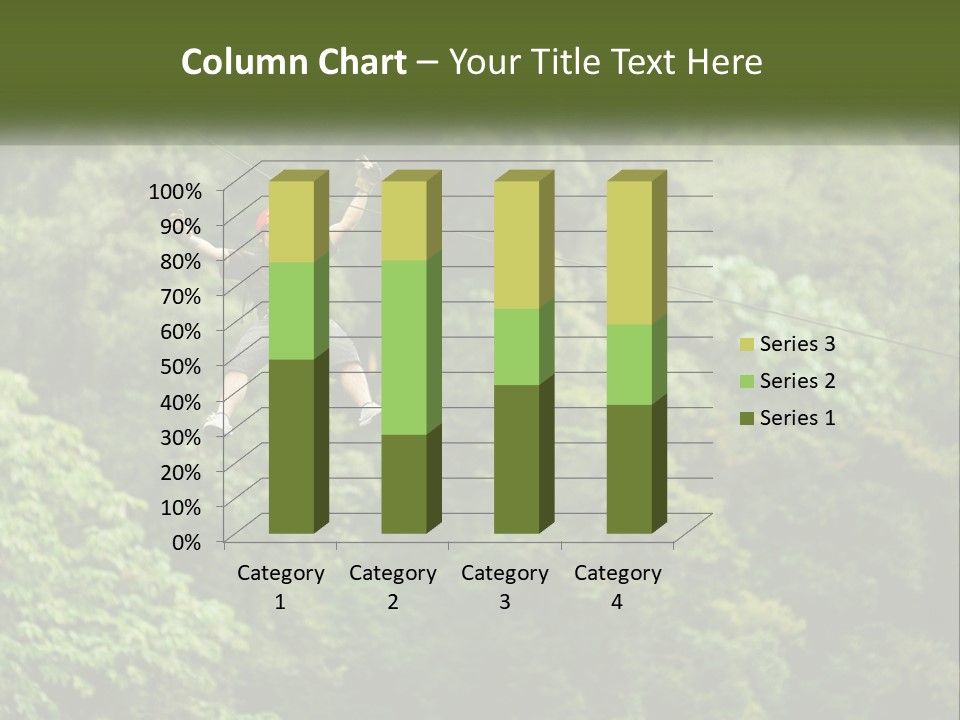 A Man Is Zipping Through The Air On A Rope PowerPoint Template