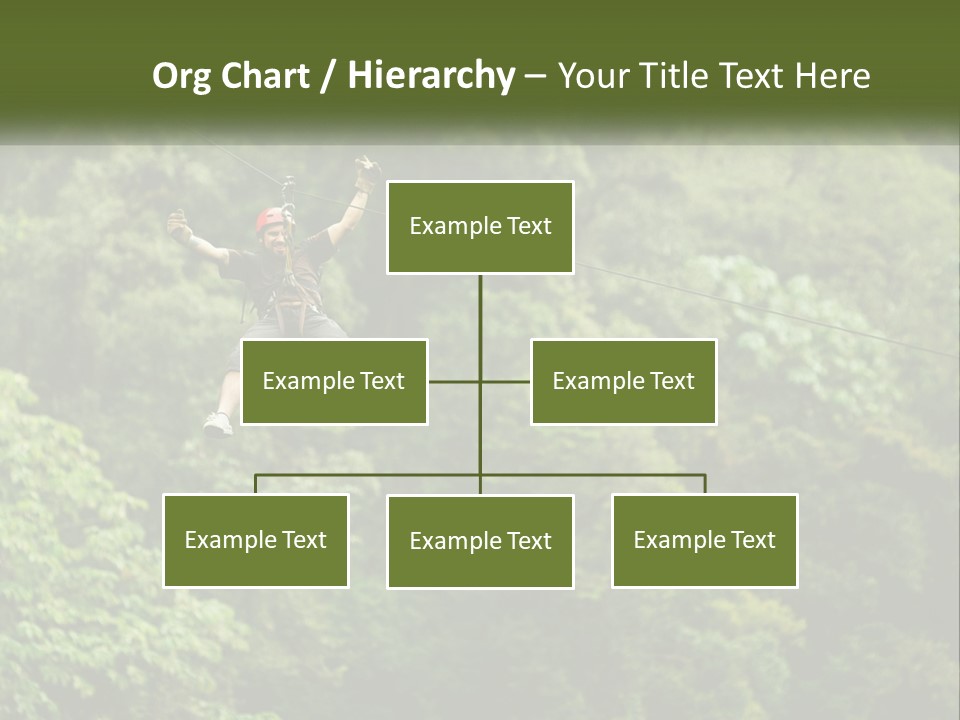 A Man Is Zipping Through The Air On A Rope PowerPoint Template