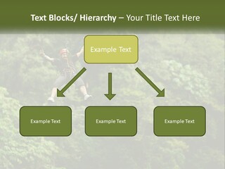 A Man Is Zipping Through The Air On A Rope PowerPoint Template