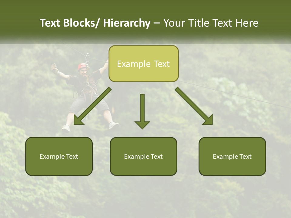 A Man Is Zipping Through The Air On A Rope PowerPoint Template