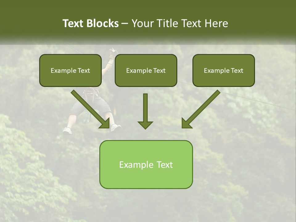 A Man Is Zipping Through The Air On A Rope PowerPoint Template