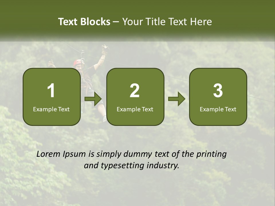 A Man Is Zipping Through The Air On A Rope PowerPoint Template