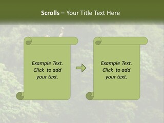 A Man Is Zipping Through The Air On A Rope PowerPoint Template