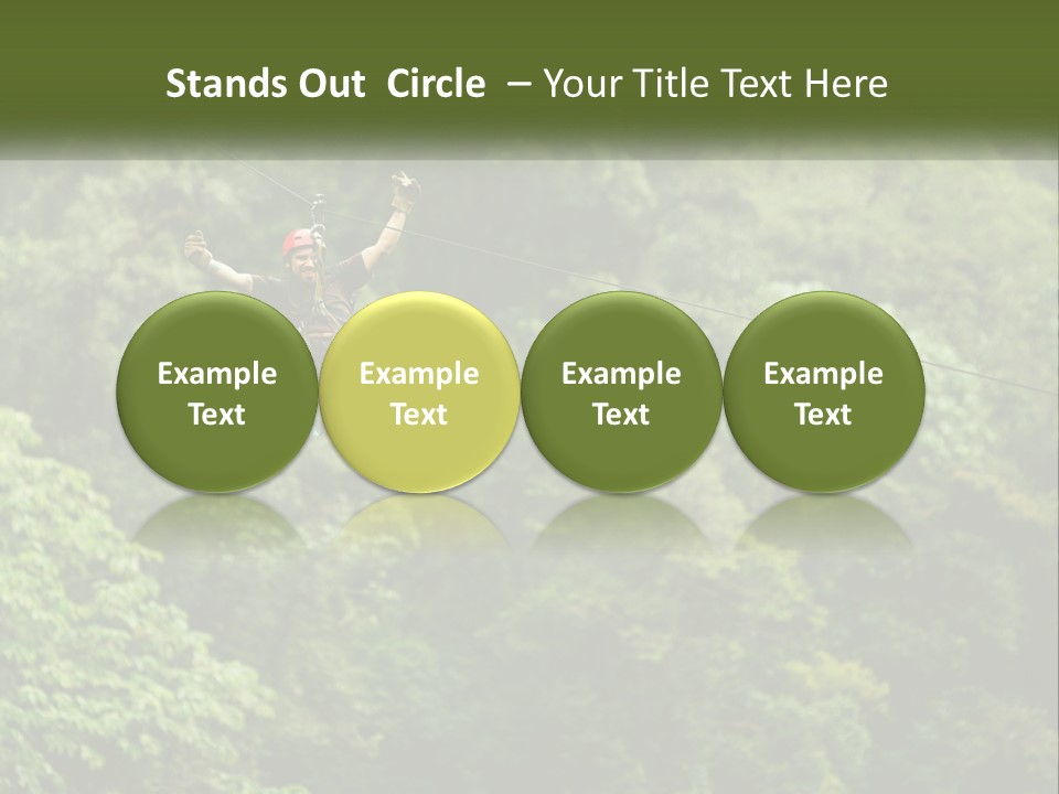 A Man Is Zipping Through The Air On A Rope PowerPoint Template