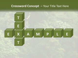 A Man Is Zipping Through The Air On A Rope PowerPoint Template