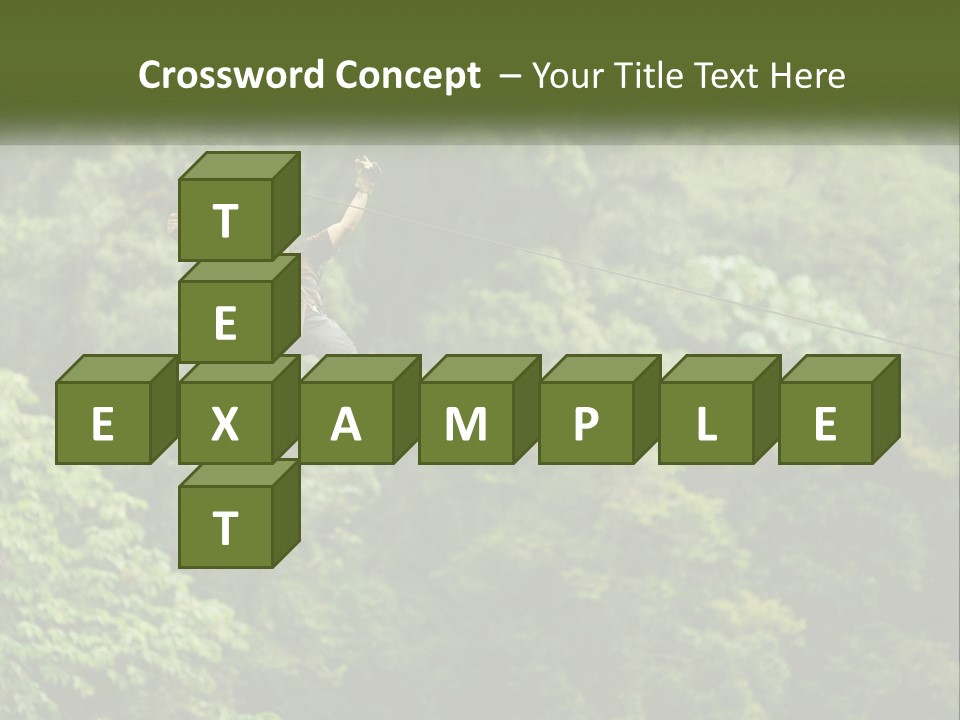 A Man Is Zipping Through The Air On A Rope PowerPoint Template