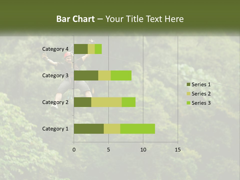 A Man Is Zipping Through The Air On A Rope PowerPoint Template