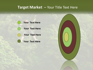 A Man Is Zipping Through The Air On A Rope PowerPoint Template