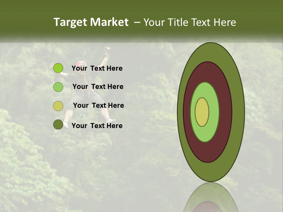 A Man Is Zipping Through The Air On A Rope PowerPoint Template