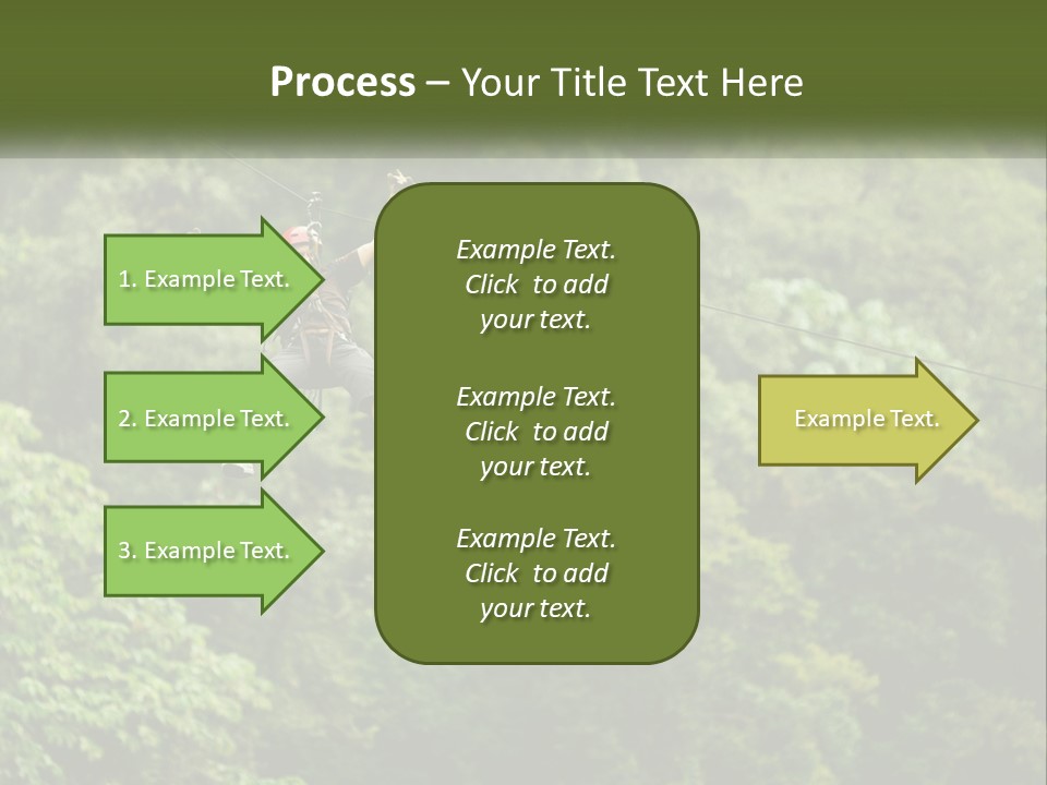 A Man Is Zipping Through The Air On A Rope PowerPoint Template