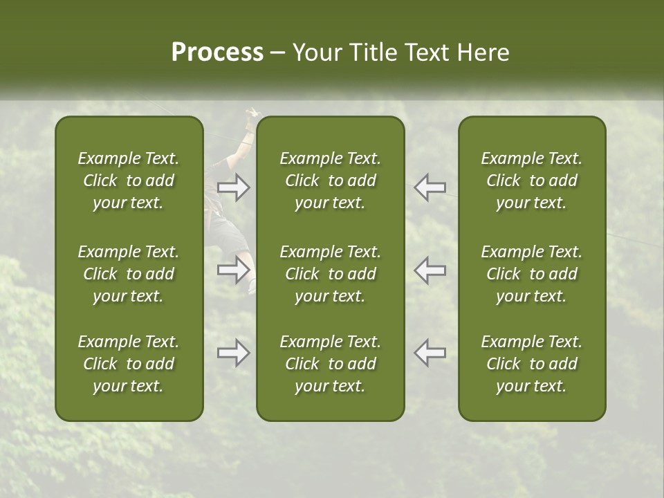 A Man Is Zipping Through The Air On A Rope PowerPoint Template