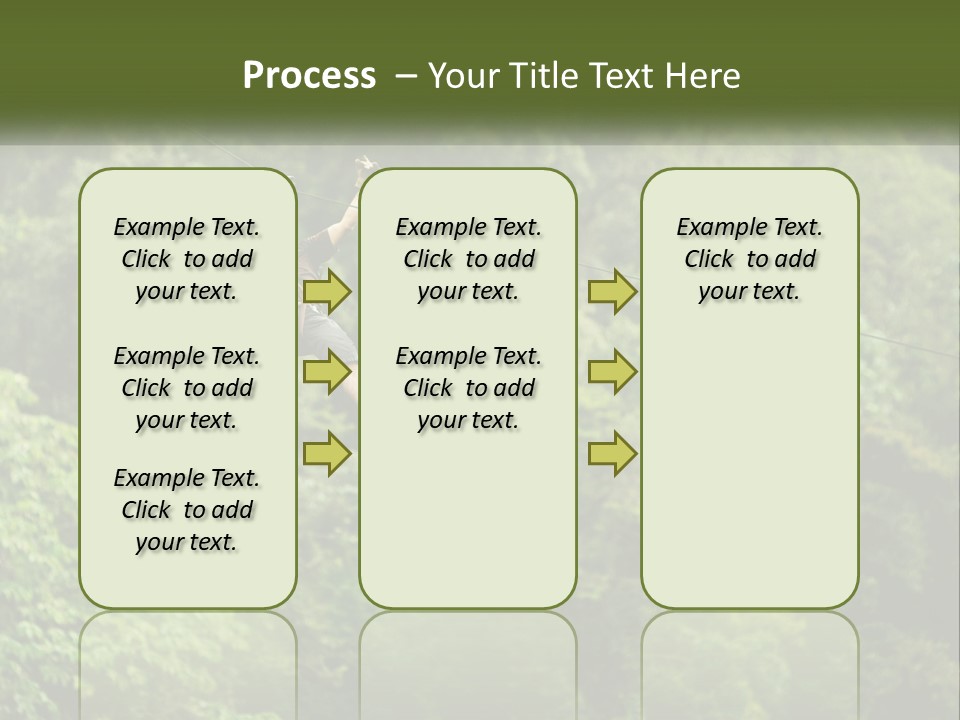 A Man Is Zipping Through The Air On A Rope PowerPoint Template