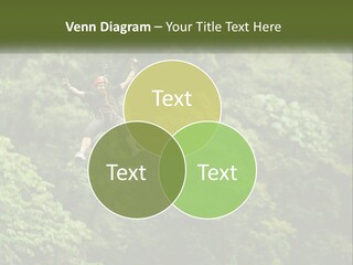 A Man Is Zipping Through The Air On A Rope PowerPoint Template