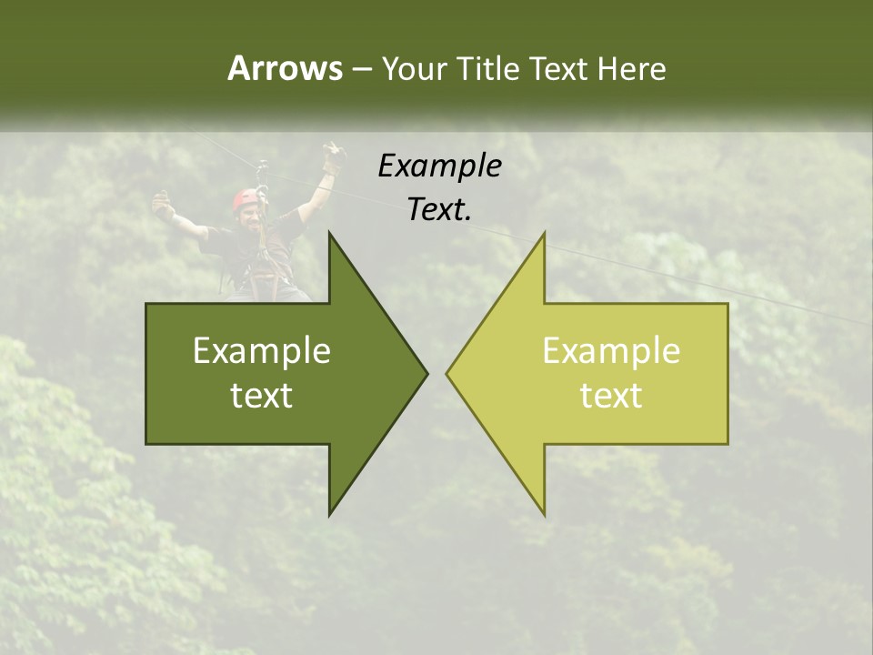A Man Is Zipping Through The Air On A Rope PowerPoint Template