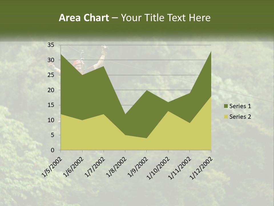 A Man Is Zipping Through The Air On A Rope PowerPoint Template