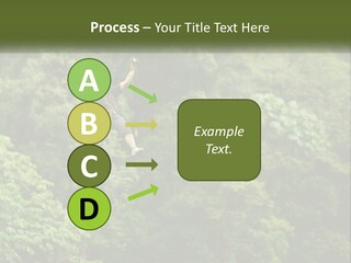 A Man Is Zipping Through The Air On A Rope PowerPoint Template