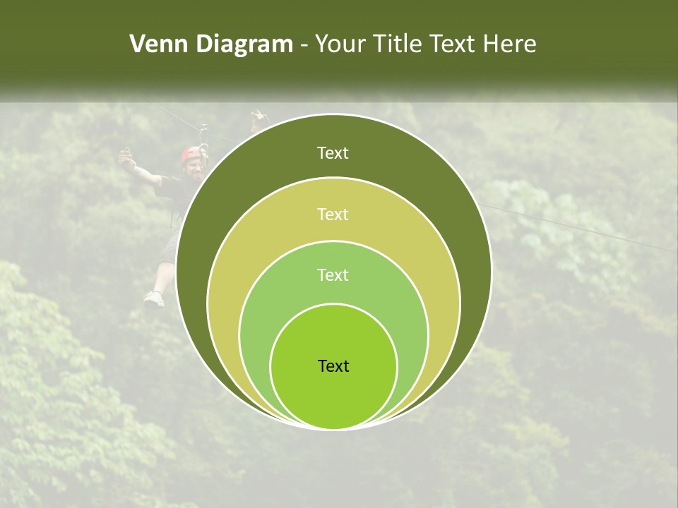 A Man Is Zipping Through The Air On A Rope PowerPoint Template