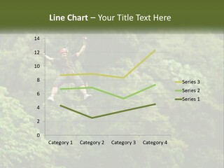 A Man Is Zipping Through The Air On A Rope PowerPoint Template