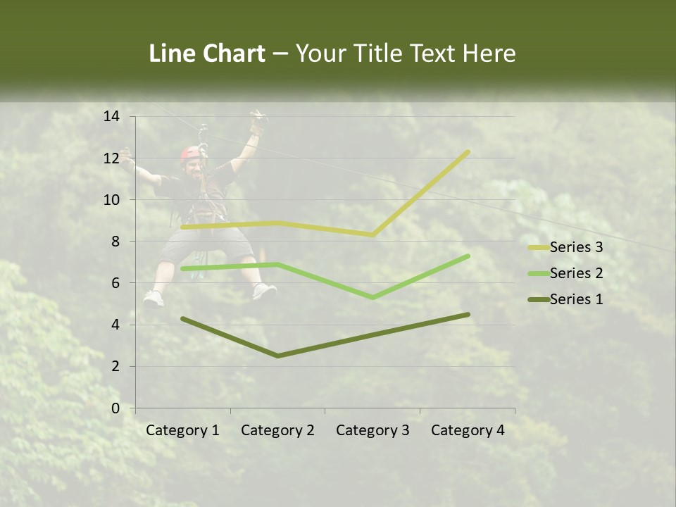 A Man Is Zipping Through The Air On A Rope PowerPoint Template