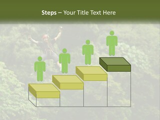 A Man Is Zipping Through The Air On A Rope PowerPoint Template