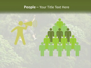 A Man Is Zipping Through The Air On A Rope PowerPoint Template