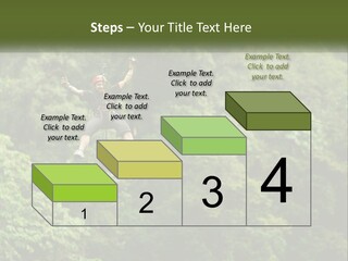 A Man Is Zipping Through The Air On A Rope PowerPoint Template