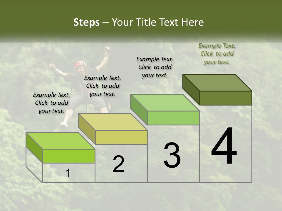 A Man Is Zipping Through The Air On A Rope PowerPoint Template