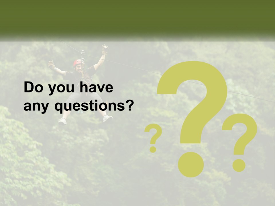 A Man Is Zipping Through The Air On A Rope PowerPoint Template