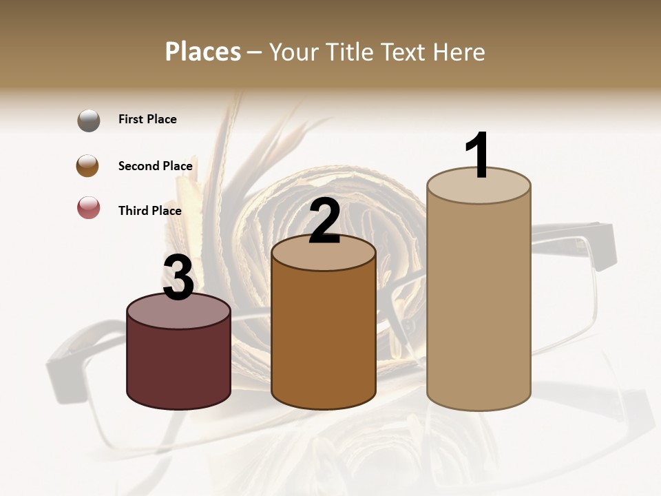 A Pair Of Glasses Sitting On Top Of A Book PowerPoint Template