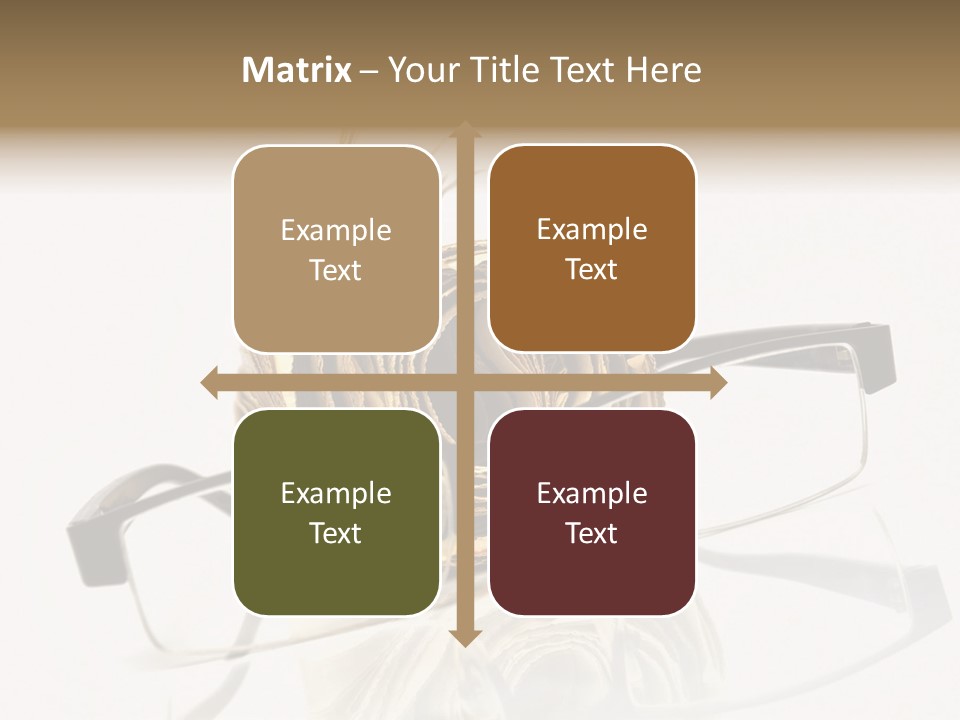 A Pair Of Glasses Sitting On Top Of A Book PowerPoint Template