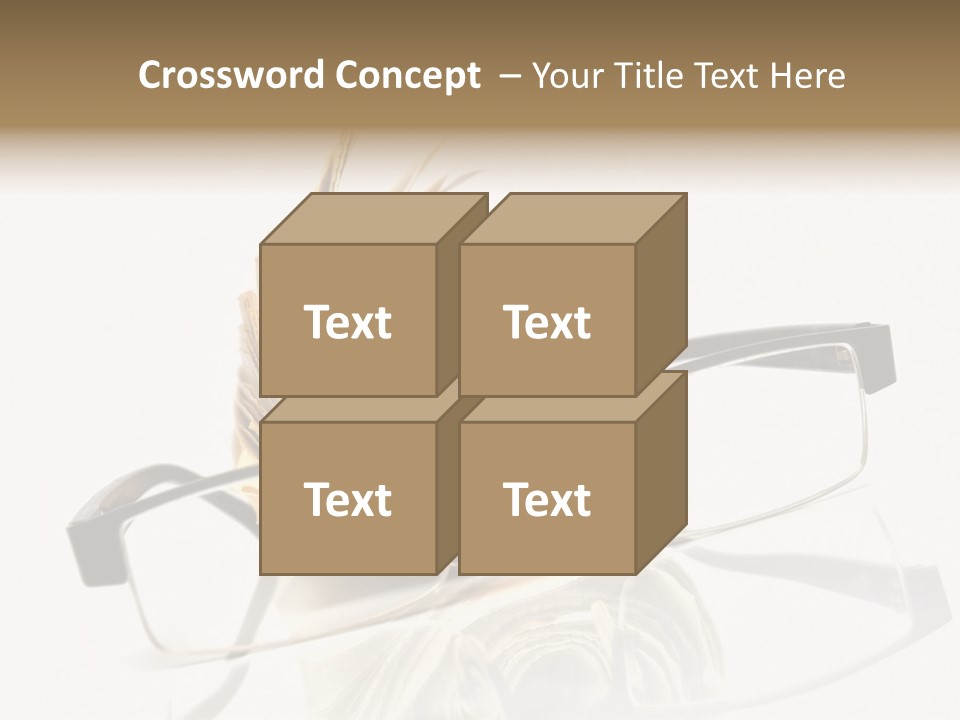 A Pair Of Glasses Sitting On Top Of A Book PowerPoint Template