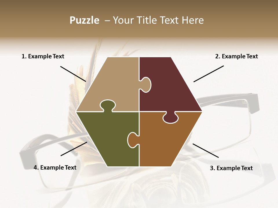 A Pair Of Glasses Sitting On Top Of A Book PowerPoint Template