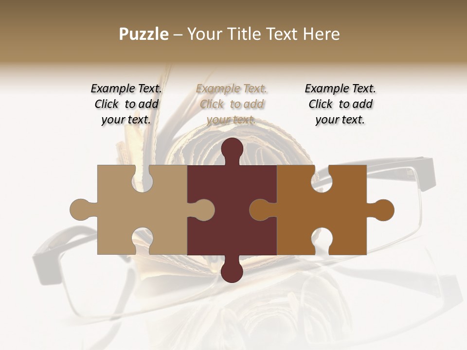 A Pair Of Glasses Sitting On Top Of A Book PowerPoint Template