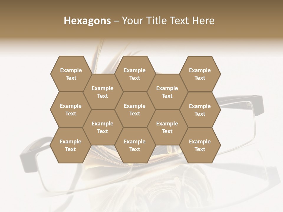 A Pair Of Glasses Sitting On Top Of A Book PowerPoint Template