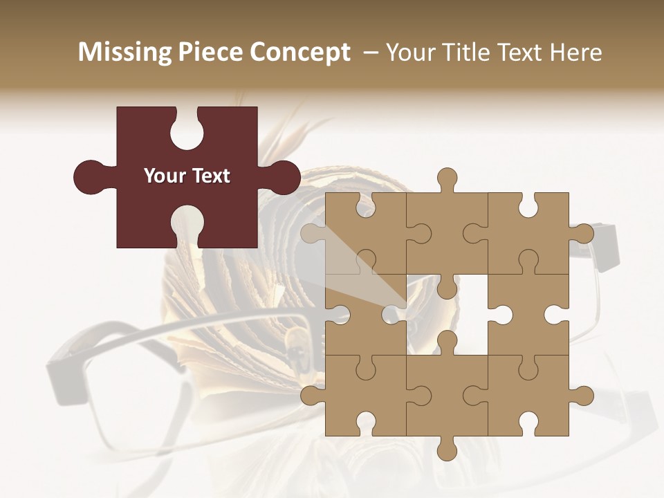 A Pair Of Glasses Sitting On Top Of A Book PowerPoint Template