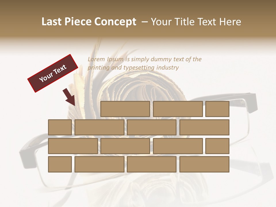 A Pair Of Glasses Sitting On Top Of A Book PowerPoint Template