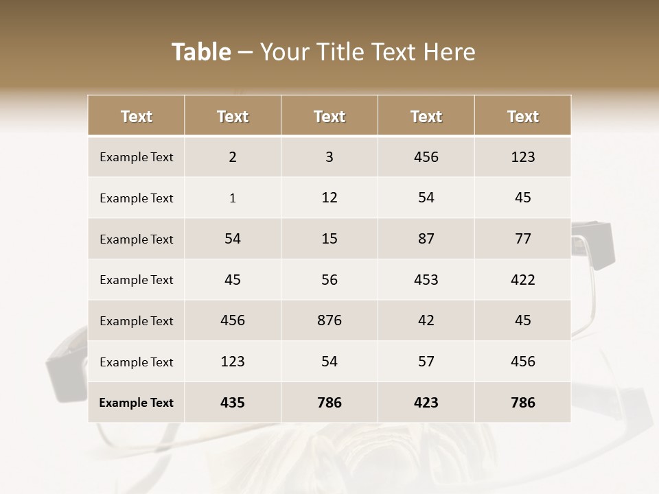 A Pair Of Glasses Sitting On Top Of A Book PowerPoint Template