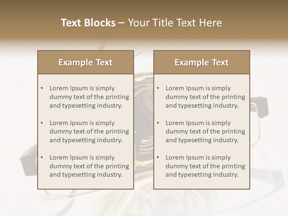 A Pair Of Glasses Sitting On Top Of A Book PowerPoint Template