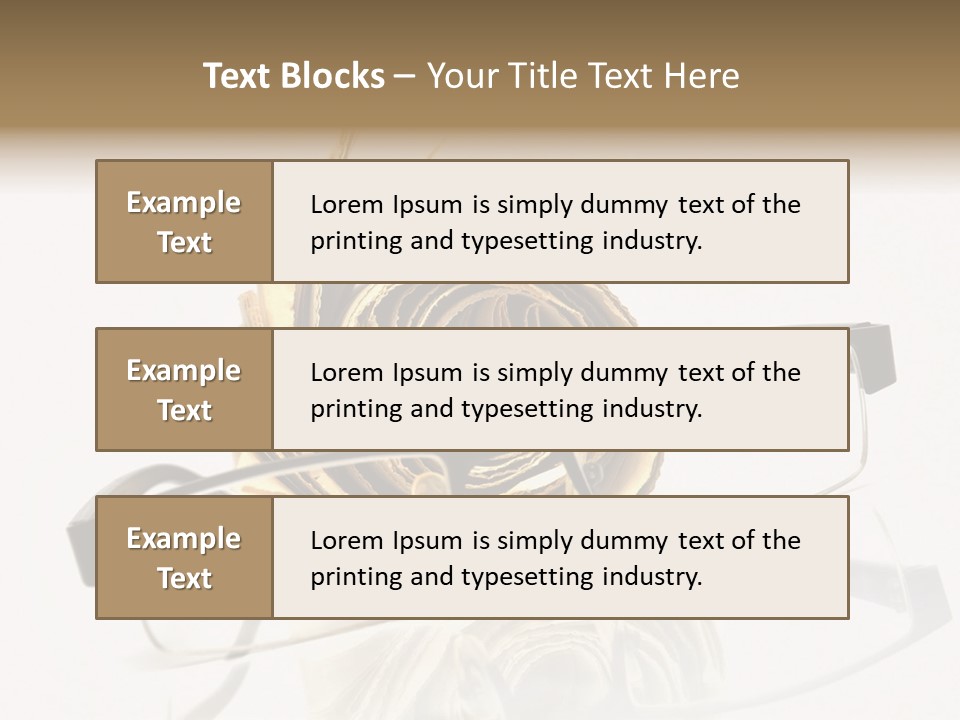 A Pair Of Glasses Sitting On Top Of A Book PowerPoint Template