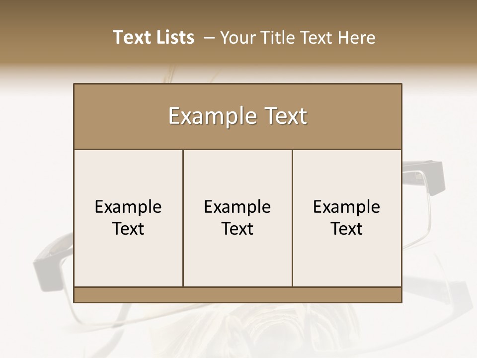 A Pair Of Glasses Sitting On Top Of A Book PowerPoint Template