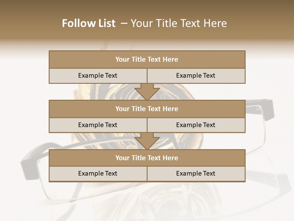 A Pair Of Glasses Sitting On Top Of A Book PowerPoint Template