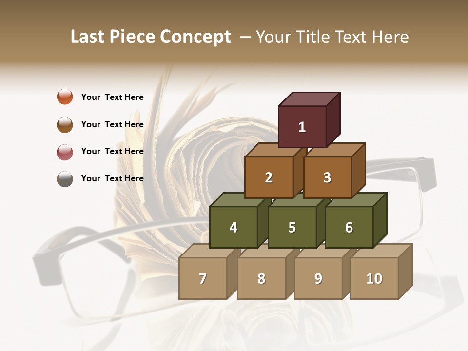 A Pair Of Glasses Sitting On Top Of A Book PowerPoint Template