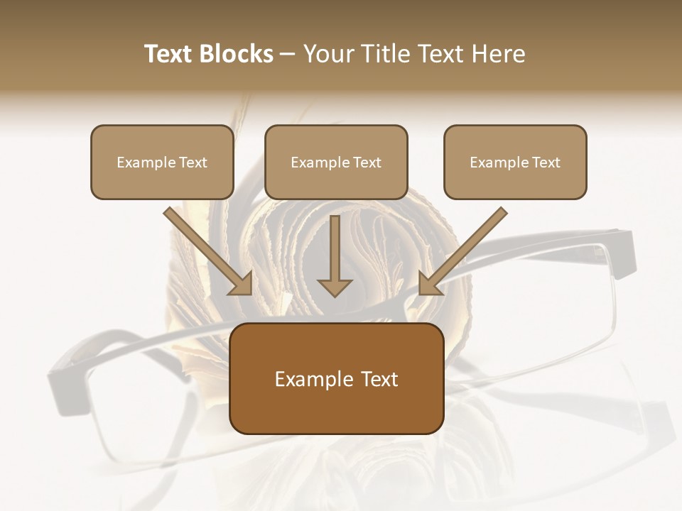 A Pair Of Glasses Sitting On Top Of A Book PowerPoint Template