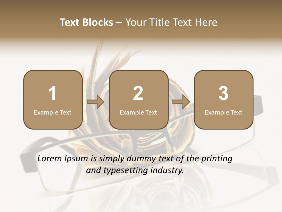A Pair Of Glasses Sitting On Top Of A Book PowerPoint Template
