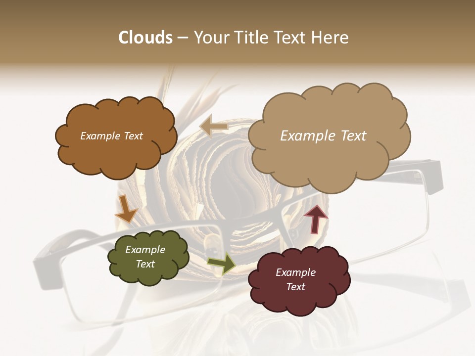 A Pair Of Glasses Sitting On Top Of A Book PowerPoint Template